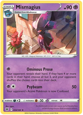 Mismagius Astral Radiance Pokemon Card Singles 059/189