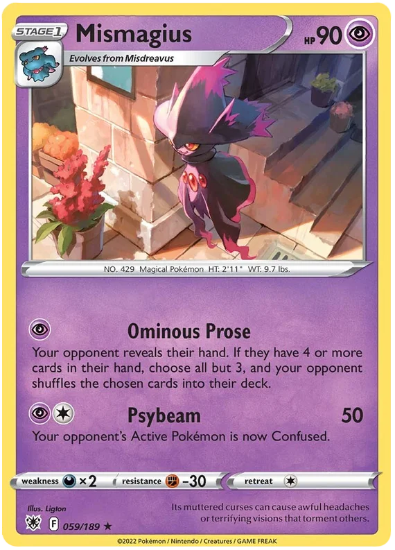 Mismagius Astral Radiance Pokemon Card Singles 059/189