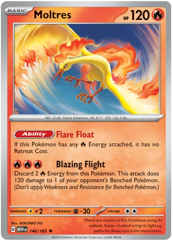 Moltres 151 Single Pokemon Card