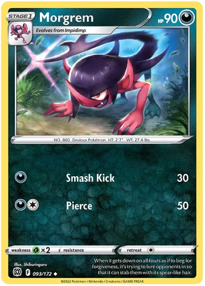 Morgrem Brilliant Stars Pokemon Card Singles 093/172