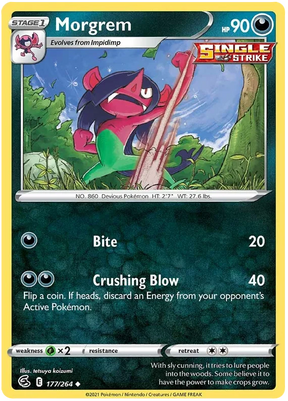 Morgrem Fusion Strike Pokemon Card Singles 177/264