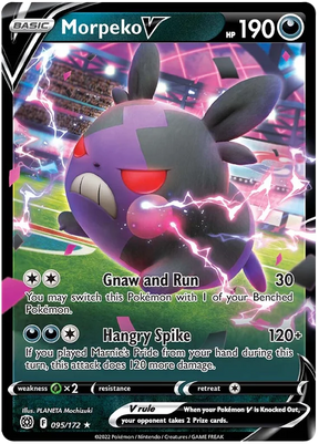 Morpeko V Brilliant Stars Pokemon Card Singles 095/172