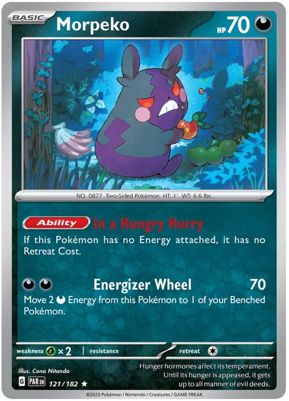 Morpeko Paradox Rift Single Pokemon Card 121/182