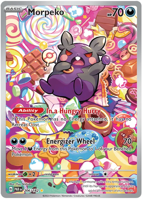 Morpeko Illustration Rare Paradox Rift Single Pokemon Card 206/182