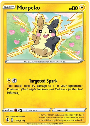 Morpeko Fusion Strike Pokemon Card Singles 109/264