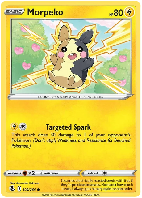Morpeko Fusion Strike Pokemon Card Singles 109/264