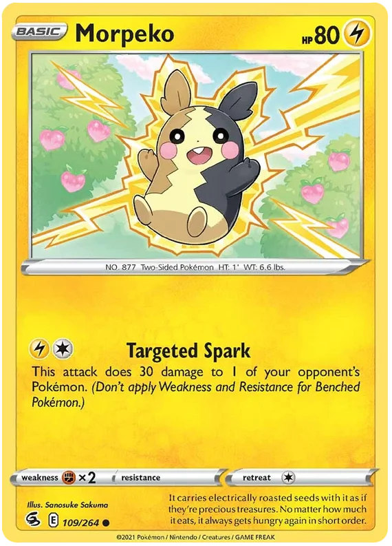 Morpeko Fusion Strike Pokemon Card Singles 109/264