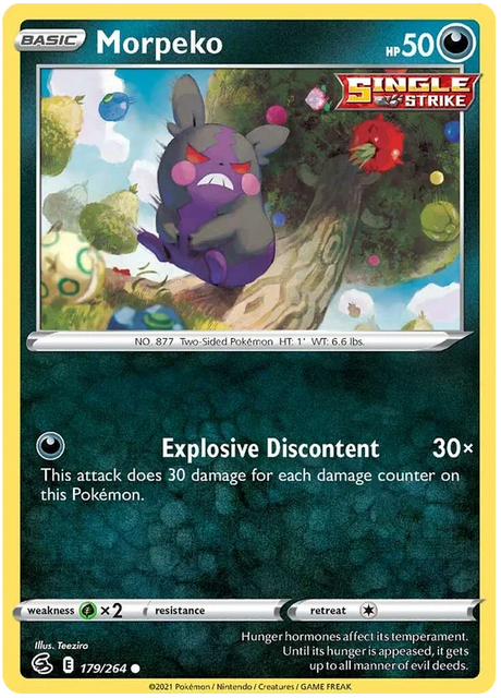 Morpeko Fusion Strike Pokemon Card Singles 179/264
