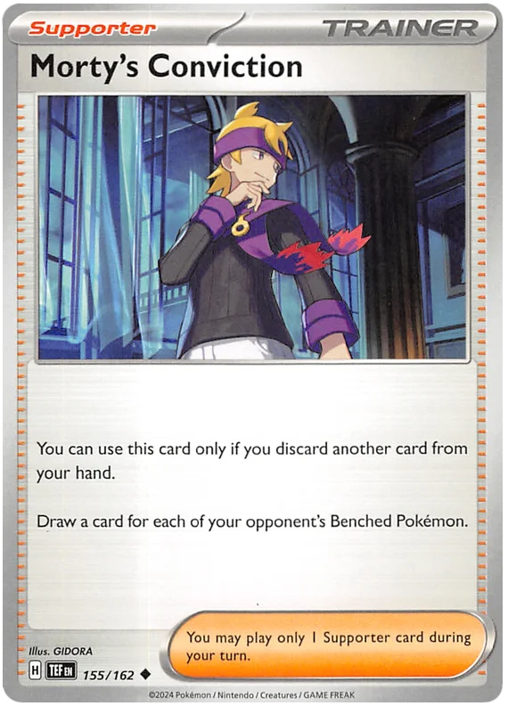 Morty's Conviction Temporal Forces Pokemon Single 155/162