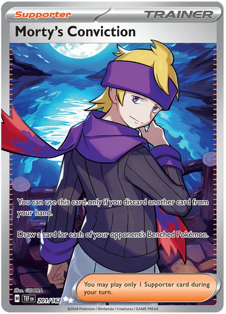Morty's Conviction Temporal Forces Pokemon Single 201/162