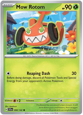 Mow Rotom Stellar Crown Pokemon Single Card 008/142