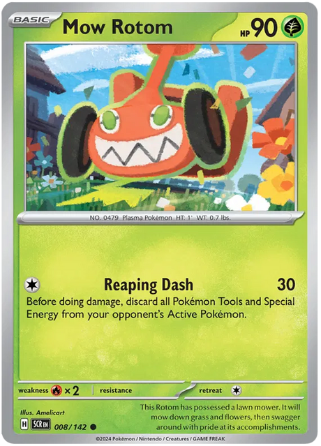 Mow Rotom Stellar Crown Pokemon Single Card 008/142