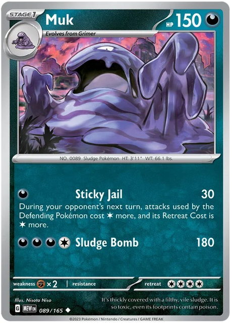 Muk 151 Single Pokemon Card