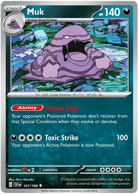 Muk Scarlet & Violet Base Set Pokemon Card Single