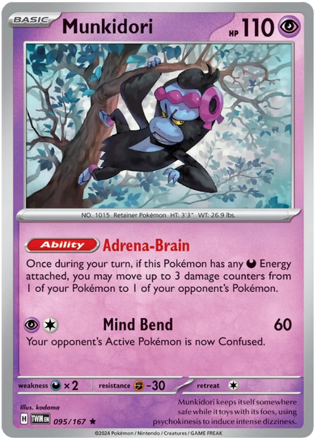 Munkidori Twilight Masquerade Pokemon Single 095/167