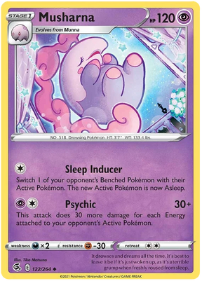Musharna Fusion Strike Pokemon Card Singles 122/264