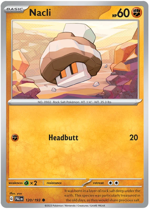 Nacli 120 Paldea Evolved Single Pokemon Card