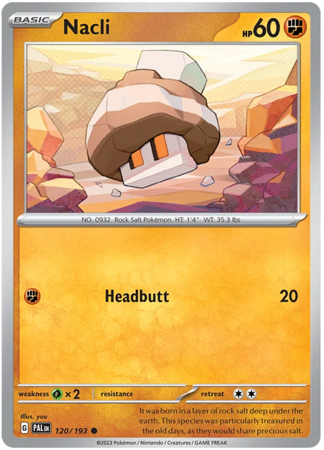 Nacli 120 Paldea Evolved Single Pokemon Card
