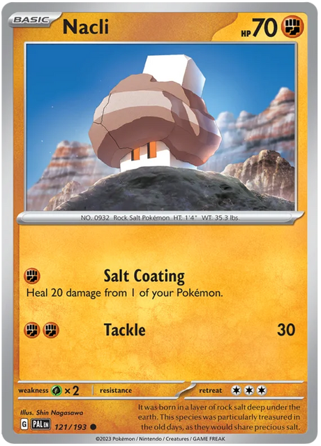 Nacli 121 Paldea Evolved Single Pokemon Card