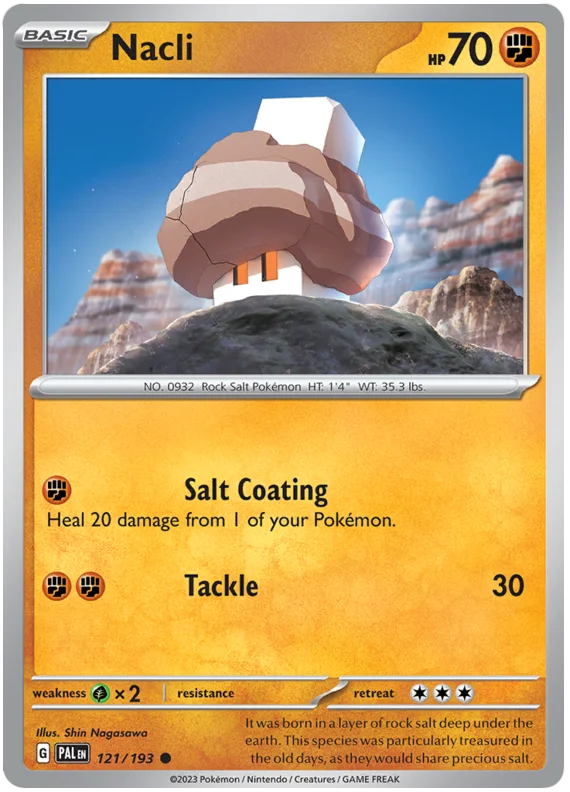 Nacli 121 Paldea Evolved Single Pokemon Card