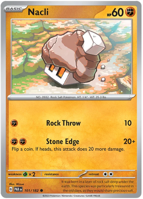 Nacli 101 Paradox Rift Single Pokemon Card 101/182