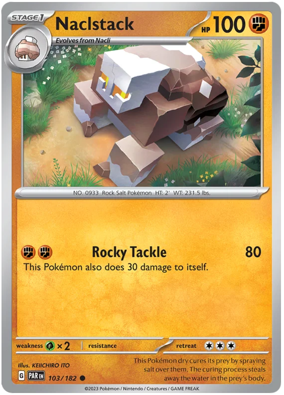 Naclstack Paradox Rift Single Pokemon Card 103/182