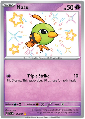 Natu Paldean Fates Pokemon Card Single 151/091
