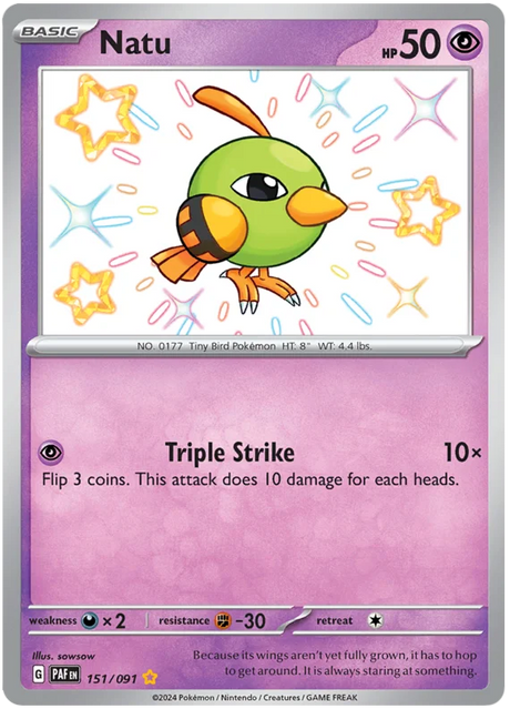 Natu Paldean Fates Pokemon Card Single 151/091