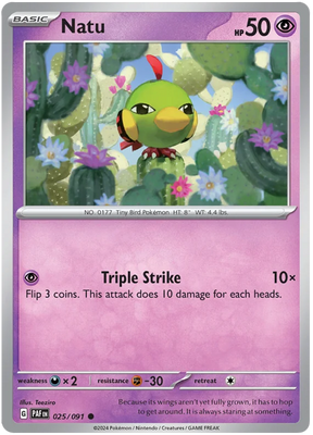 Natu Paldean Fates Pokemon Card Single 025/091