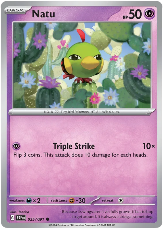 Natu Paldean Fates Pokemon Card Single 025/091