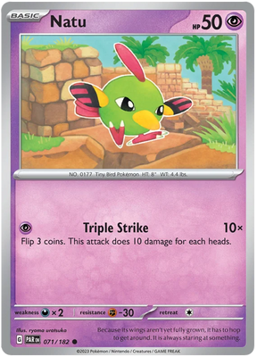 Natu Paradox Rift Single Pokemon Card 071/182