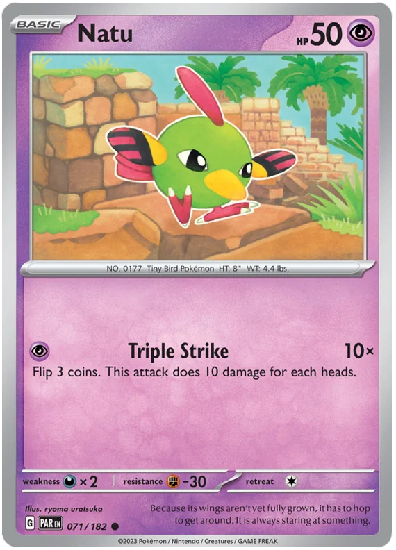 Natu Paradox Rift Single Pokemon Card 071/182