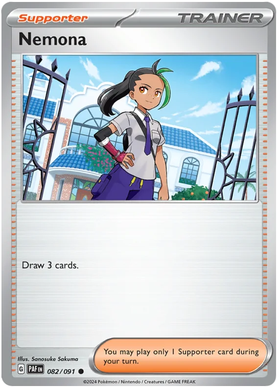 Nemona Paldean Fates Pokemon Card Single 082/091