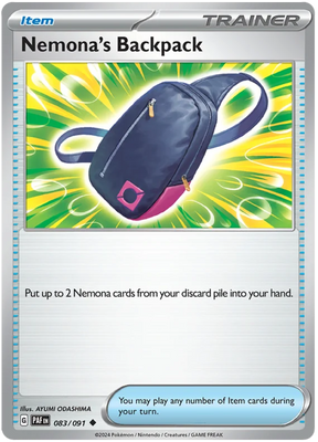 Nemona's Backpack Paldean Fates Pokemon Card Single 083/091