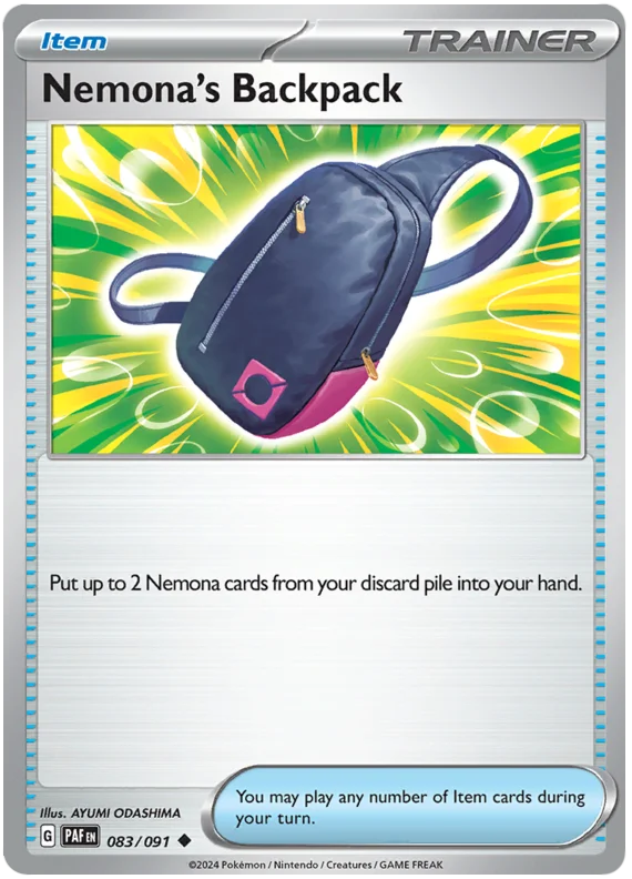 Nemona's Backpack Paldean Fates Pokemon Card Single 083/091