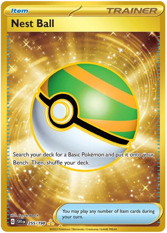 Nest Ball Gold Scarlet & Violet Base Set Pokemon Card Single