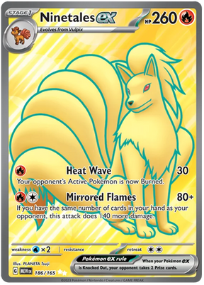 Ninetales ex Full Art 151 Single Pokemon Card