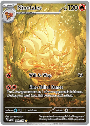 Ninetales Illustration Rare Obsidian Flames Single Pokemon Card