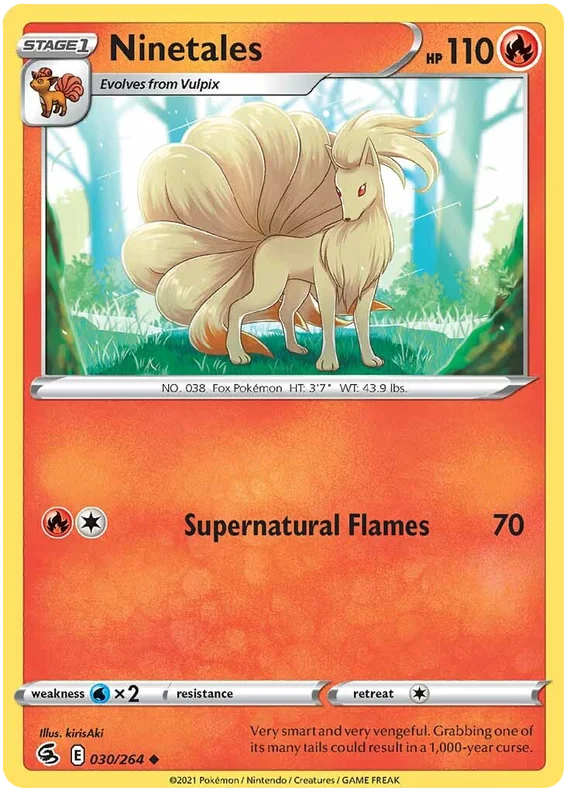 Ninetales Fusion Strike Pokemon Card Singles 030/264