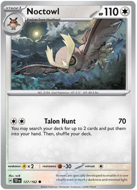 Noctowl Temporal Forces Pokemon Single 127/162