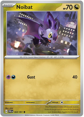 Noibat Paldean Fates Pokemon Card Single 068/091