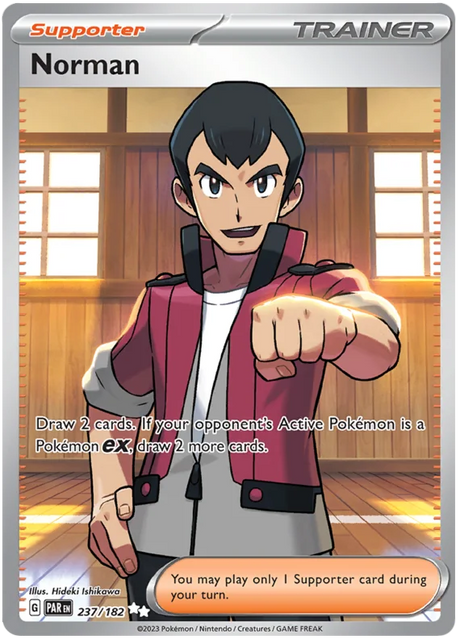 Norman Full Art Paradox Rift Single Pokemon Card 237/182