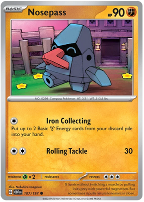Nosepass Obsidian Flames Single Pokemon Card