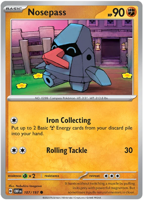 Nosepass Obsidian Flames Single Pokemon Card
