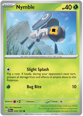 Nymble 019 Paldea Evolved Single Pokemon Card