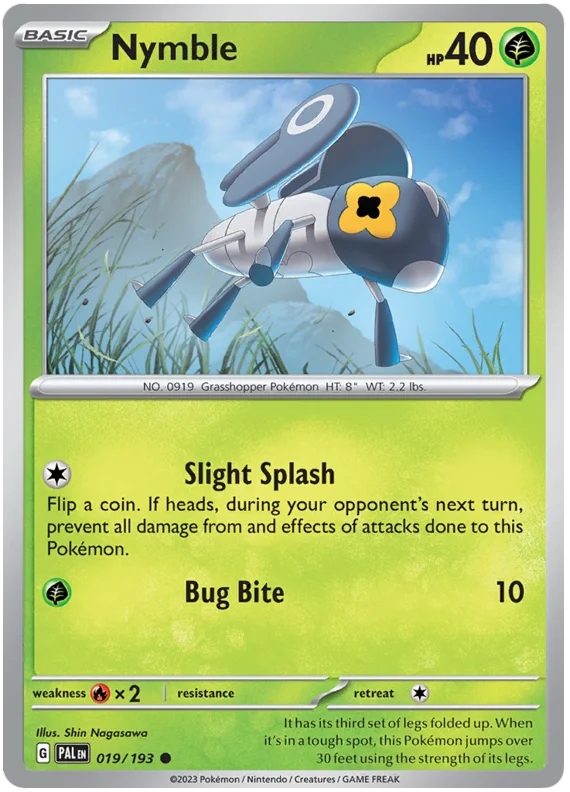 Nymble 019 Paldea Evolved Single Pokemon Card