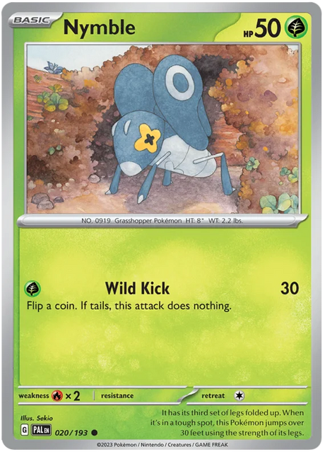 Nymble 020 Paldea Evolved Single Pokemon Card