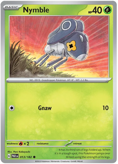 Nymble 013 Paradox Rift Single Pokemon Card 013/182