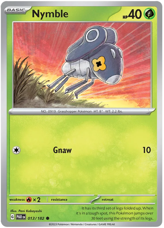 Nymble 013 Paradox Rift Single Pokemon Card 013/182