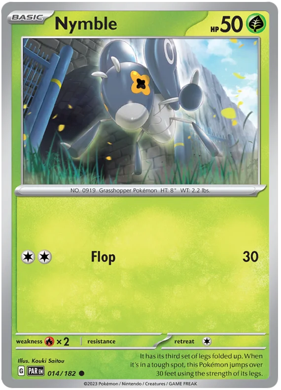 Nymble 014 Paradox Rift Single Pokemon Card 014/182